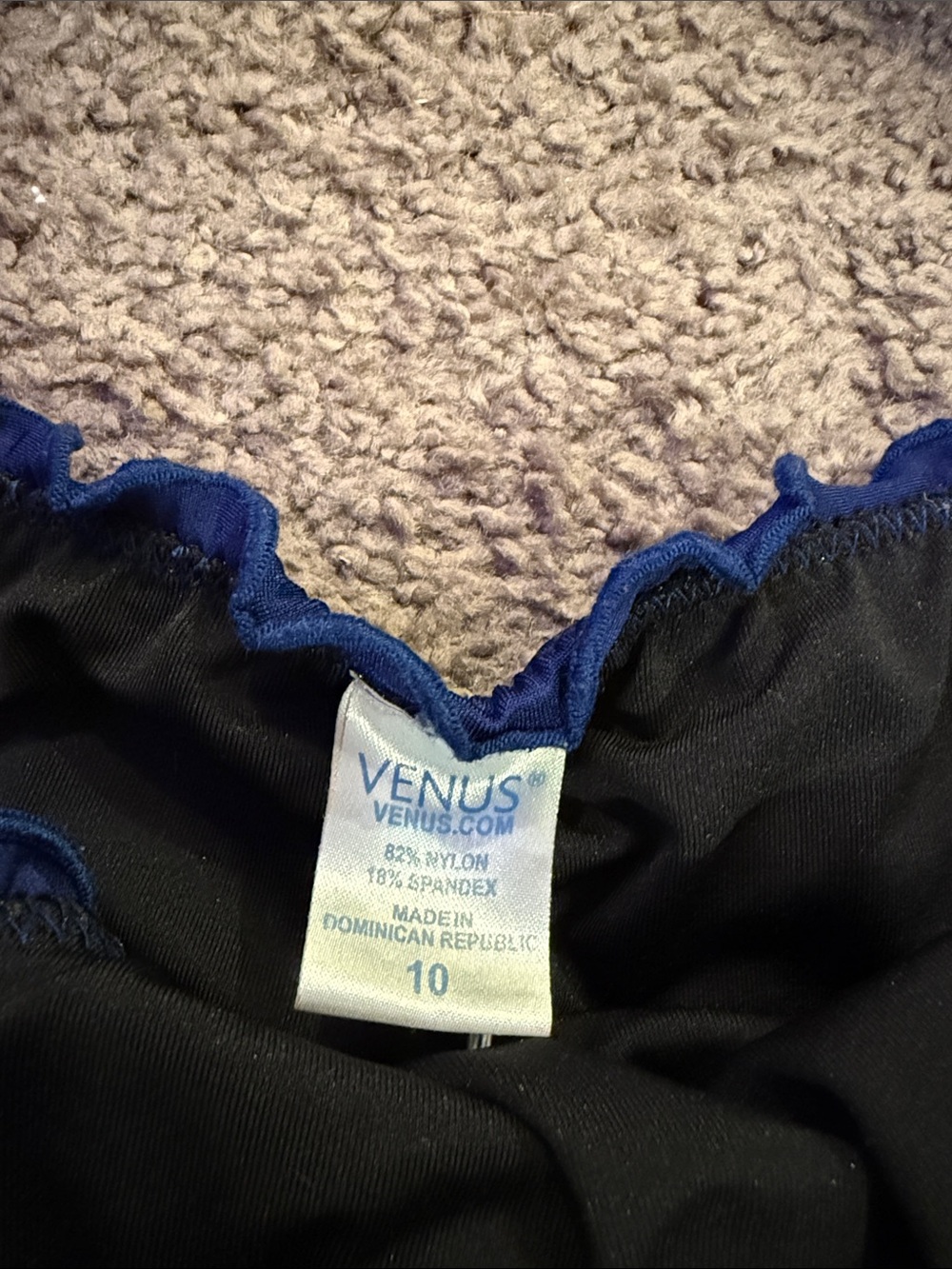 VENUS Navy Blue Ruffle Bikini Set - Picture 2 of 4